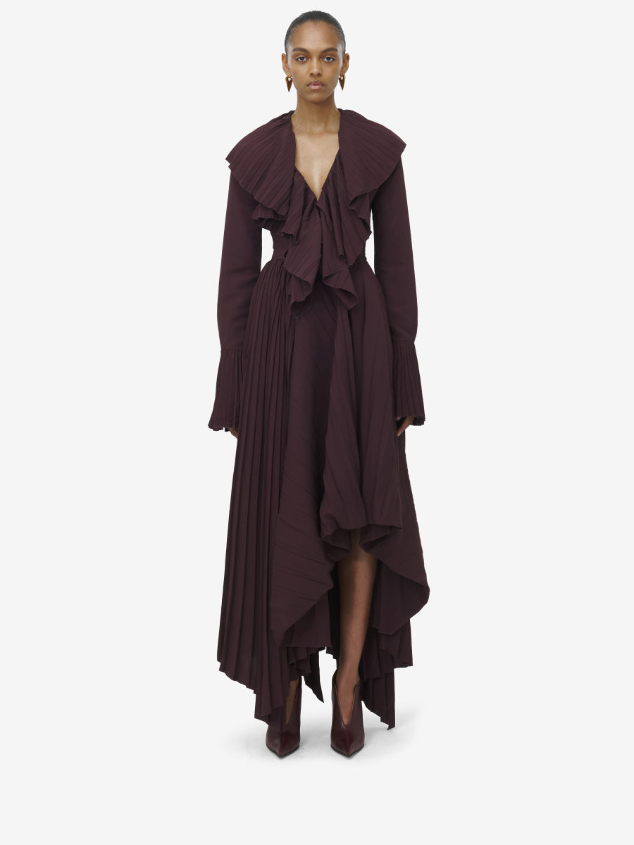 ALEXANDER MCQUEEN - Asymmetric Pleated Skirt - Item 813465QEAF25006